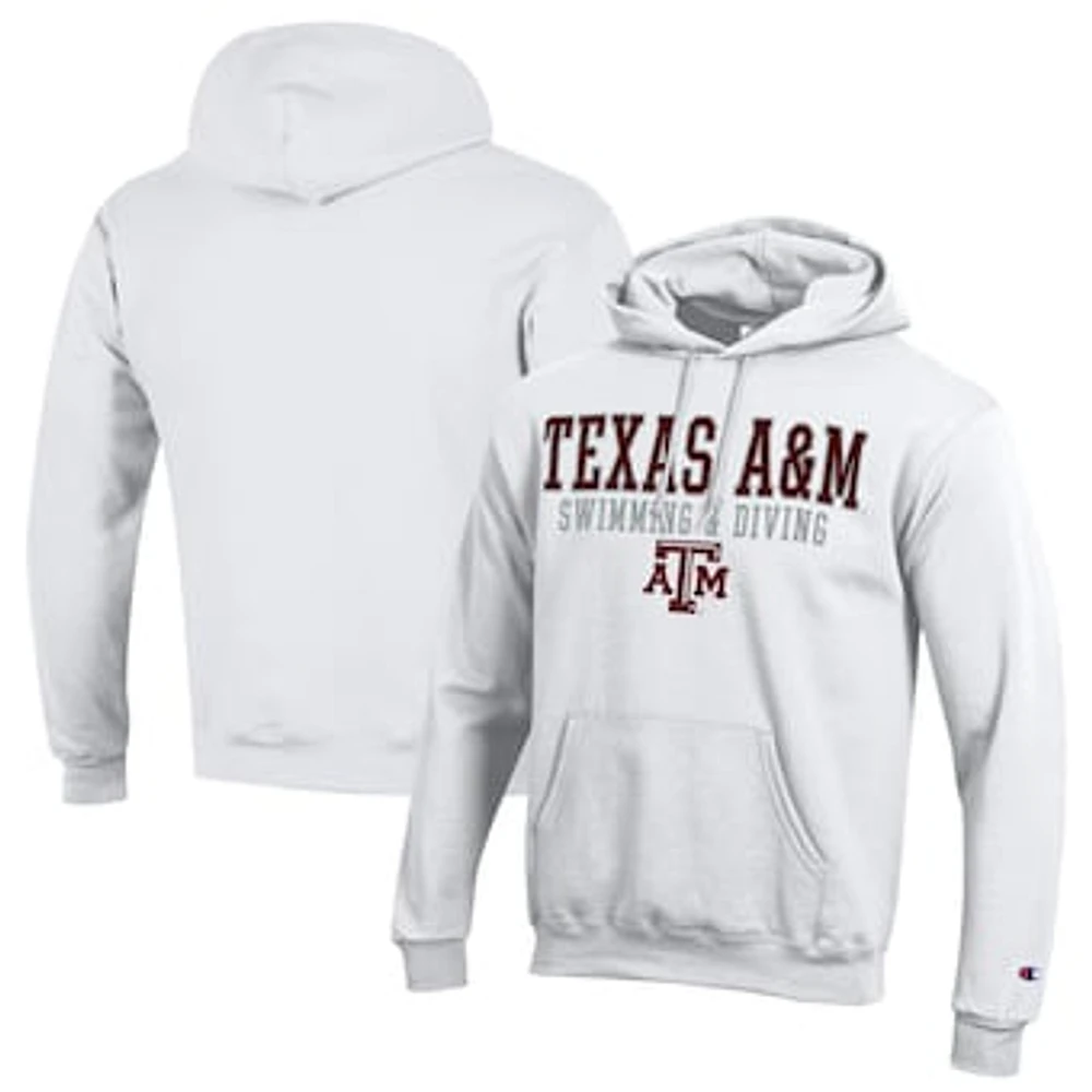 Men's Champion Texas A&M Aggies Stacked Swim & Dive Powerblend Pullover Hoodie