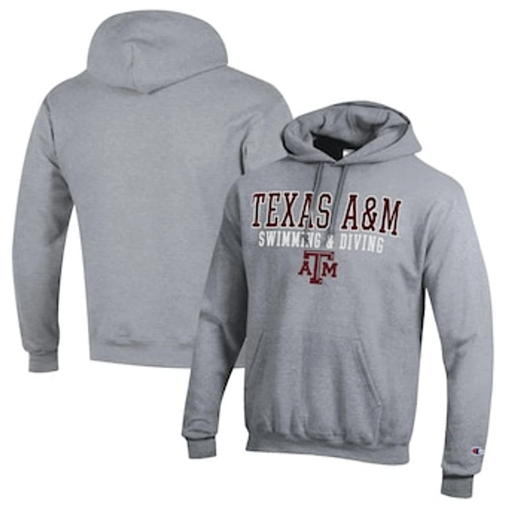 Men's Champion Texas A&M Aggies Stacked Swim & Dive Powerblend Pullover Hoodie