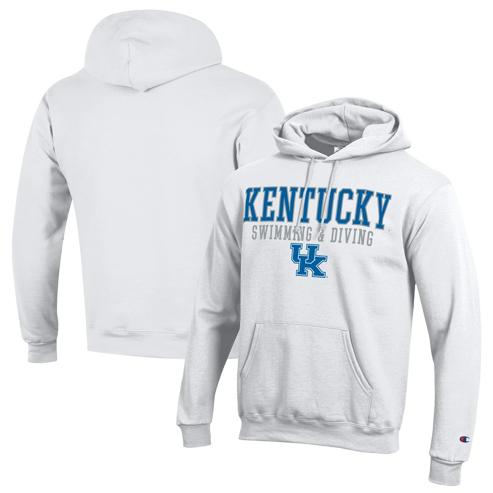 Men's Champion Kentucky Wildcats Stacked Swim & Dive Powerblend Pullover Hoodie