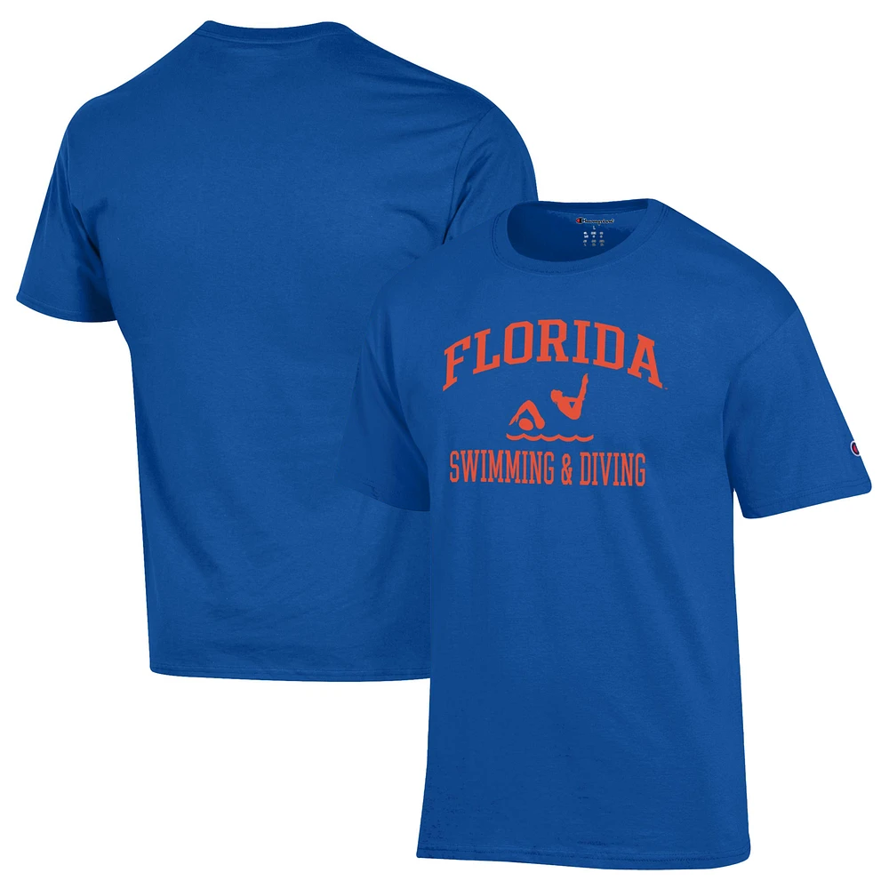 Men's Champion Royal Florida Gators Swim & Dive Icon T-Shirt
