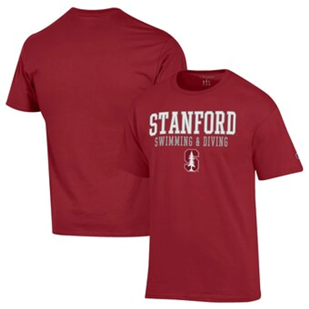 Men's Champion Stanford Cardinal Stacked Swim & Dive T-Shirt