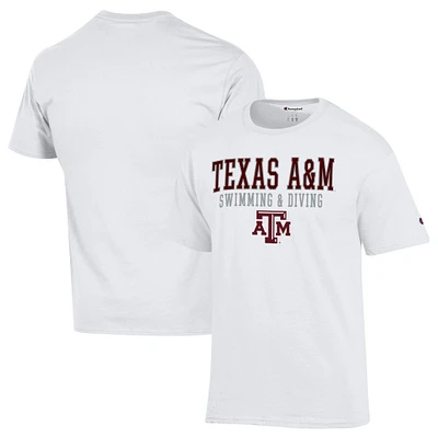 Men's Champion Texas A&M Aggies Stacked Swim & Dive T-Shirt