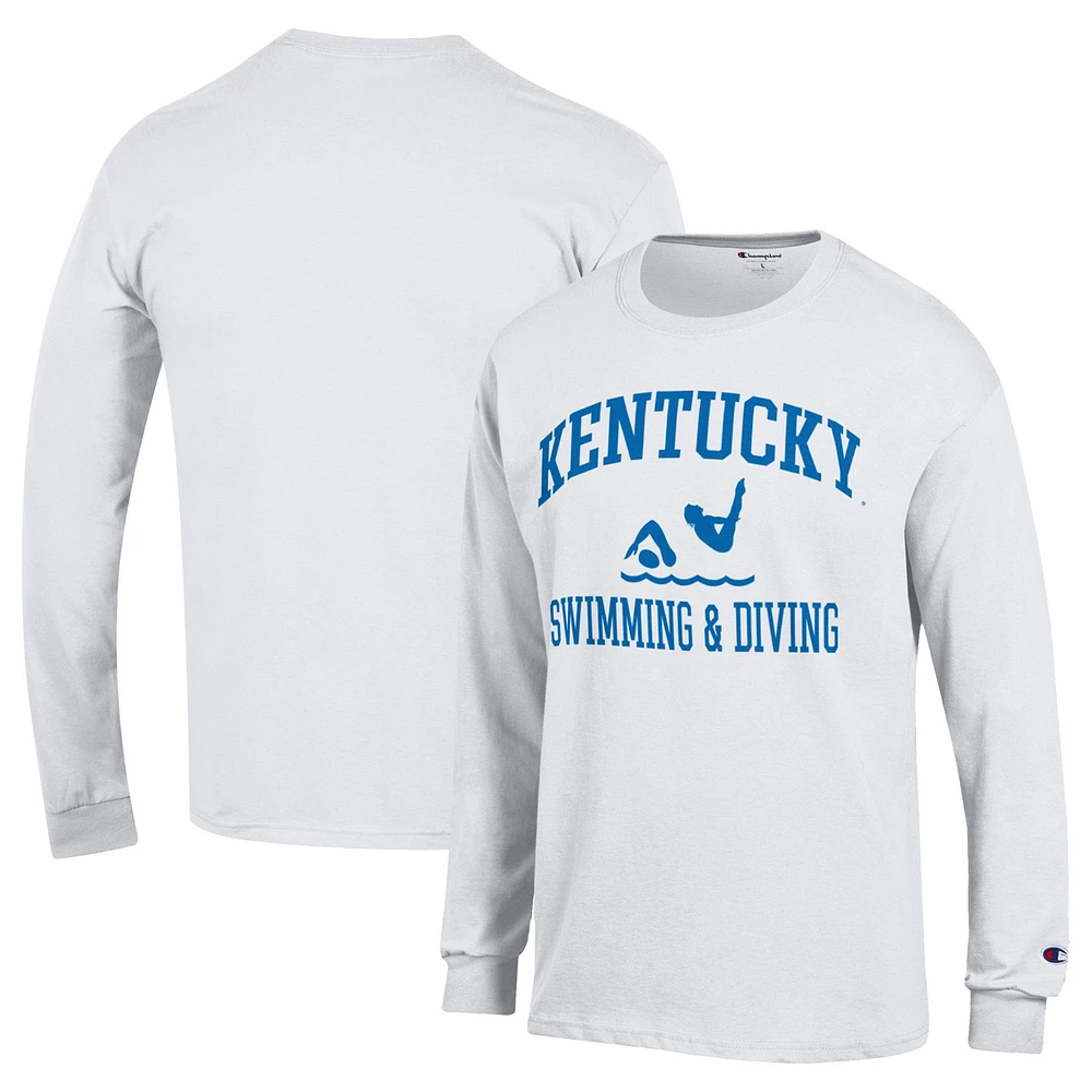 Men's Champion Kentucky Wildcats Icon Swim & Dive Long Sleeve T-Shirt