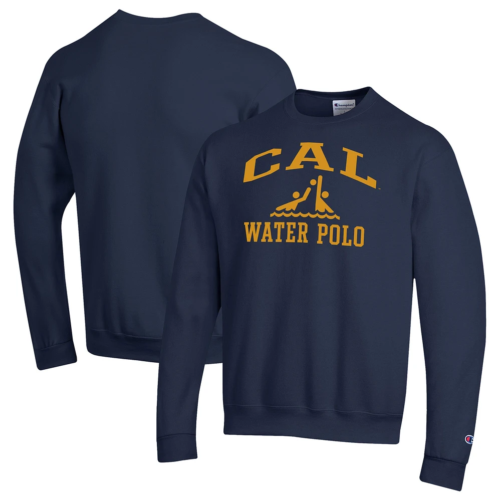 Men's Champion Navy Cal Bears Icon Water Polo Pullover Sweatshirt
