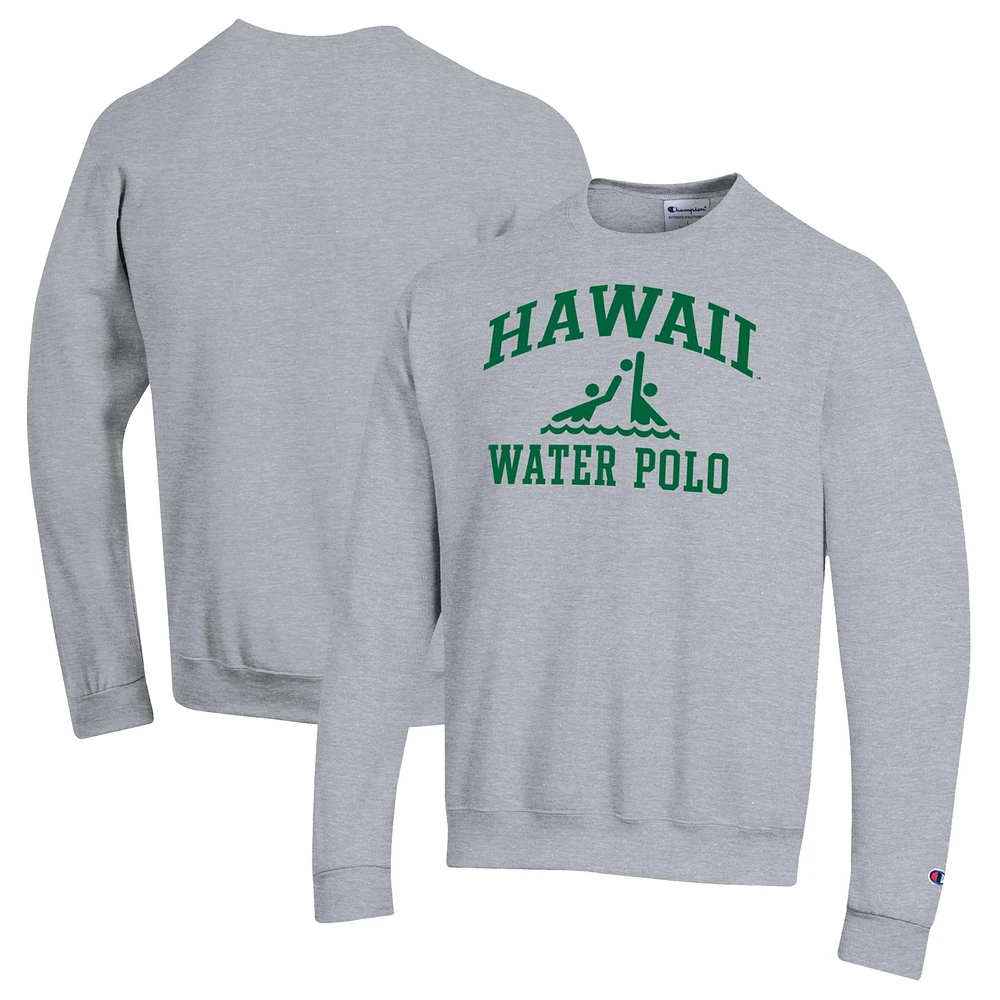 Men's Champion Hawaii Rainbow Warriors Icon Water Polo Pullover Sweatshirt