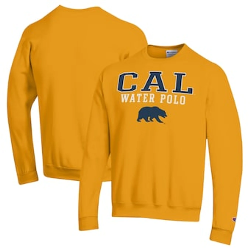 Men's Champion Gold Cal Bears Powerblend Pullover Crewneck