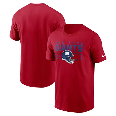 Men's Nike Red New York Giants Primetime Helmet Essential T-Shirt