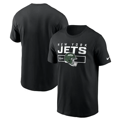 Men's Nike Black New York Jets Primetime Helmet Essential T-Shirt