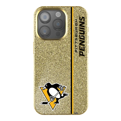 Keyscaper Gold Pittsburgh Penguins Sidebar Bling iPhone Case