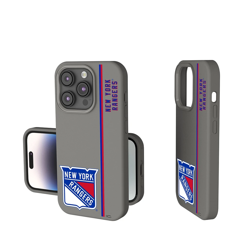 Keyscaper Gray New York Rangers Sidebar Soft Touch iPhone Case