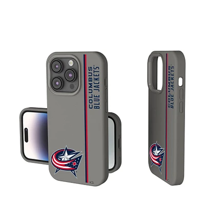 Keyscaper Gray Columbus Blue Jackets Sidebar Soft Touch iPhone Case