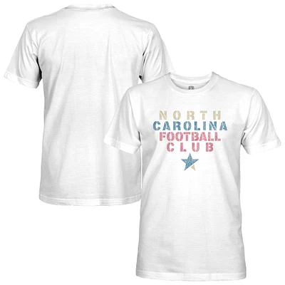 Men's 1863FC White North Carolina FC Tapered Text T-Shirt