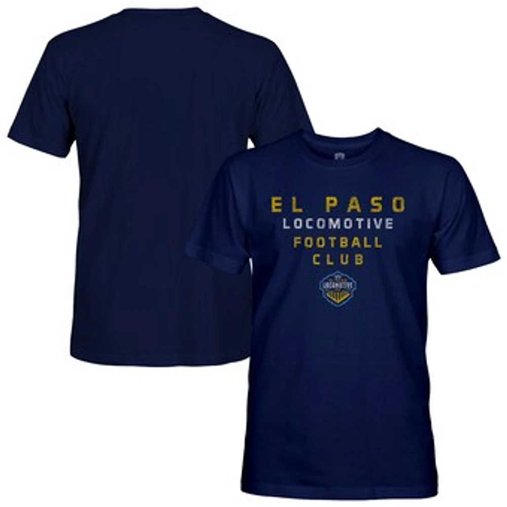 Men's 1863FC Navy El Paso Locomotive FC Tapered Text T-Shirt