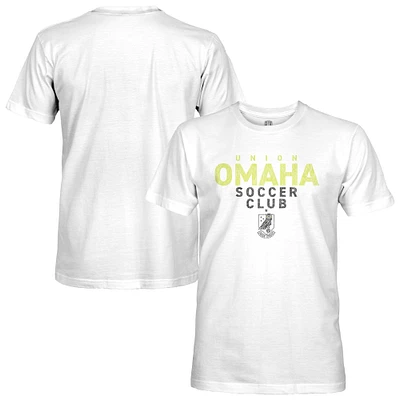 Men's 1863FC White Union Omaha Tapered Text T-Shirt