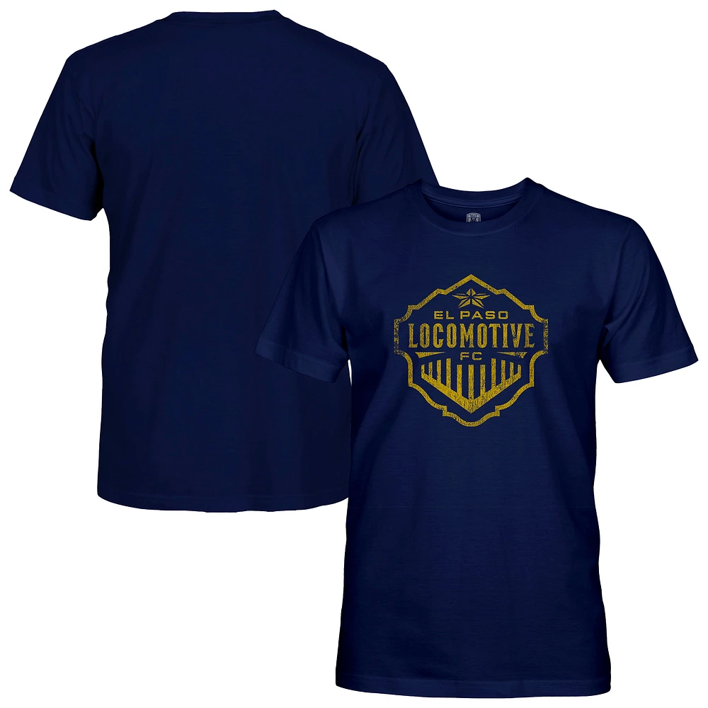 Men's 1863FC Navy El Paso Locomotive FC Mono Badge T-Shirt