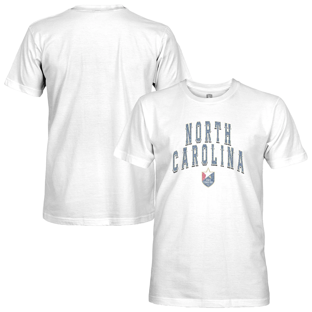 Men's 1863FC White North Carolina FC Retro Wordmark T-Shirt
