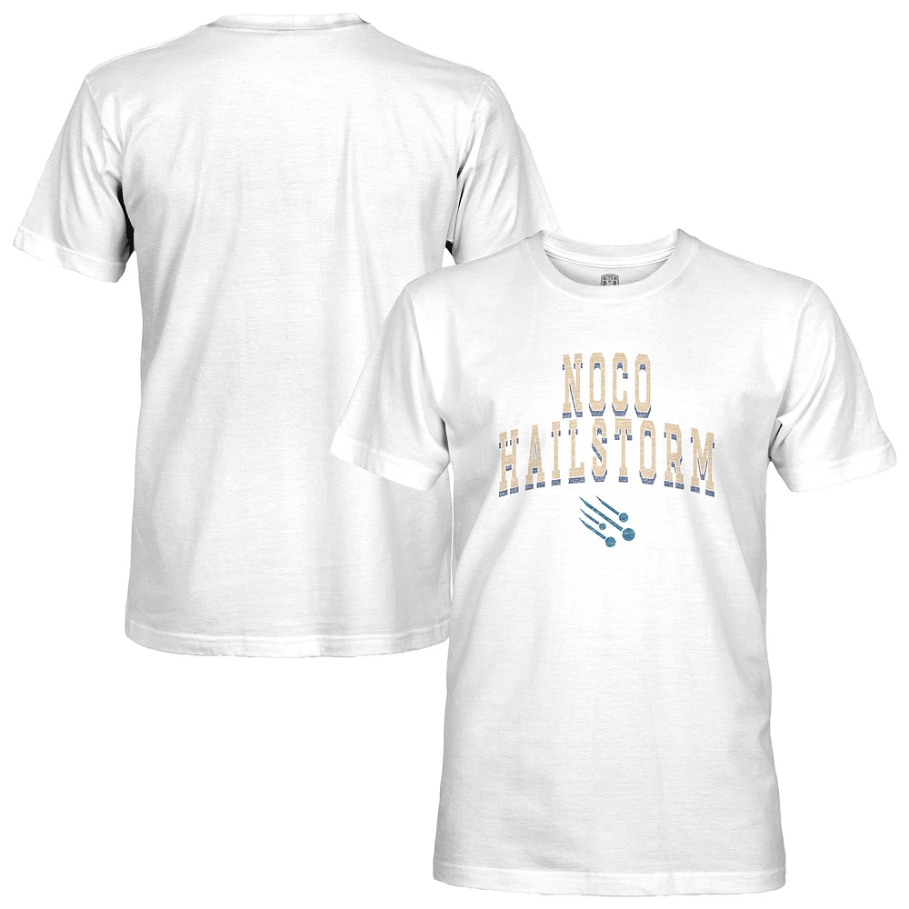 Men's 1863FC White Northern Colorado Hailstorm FC Retro Wordmark T-Shirt