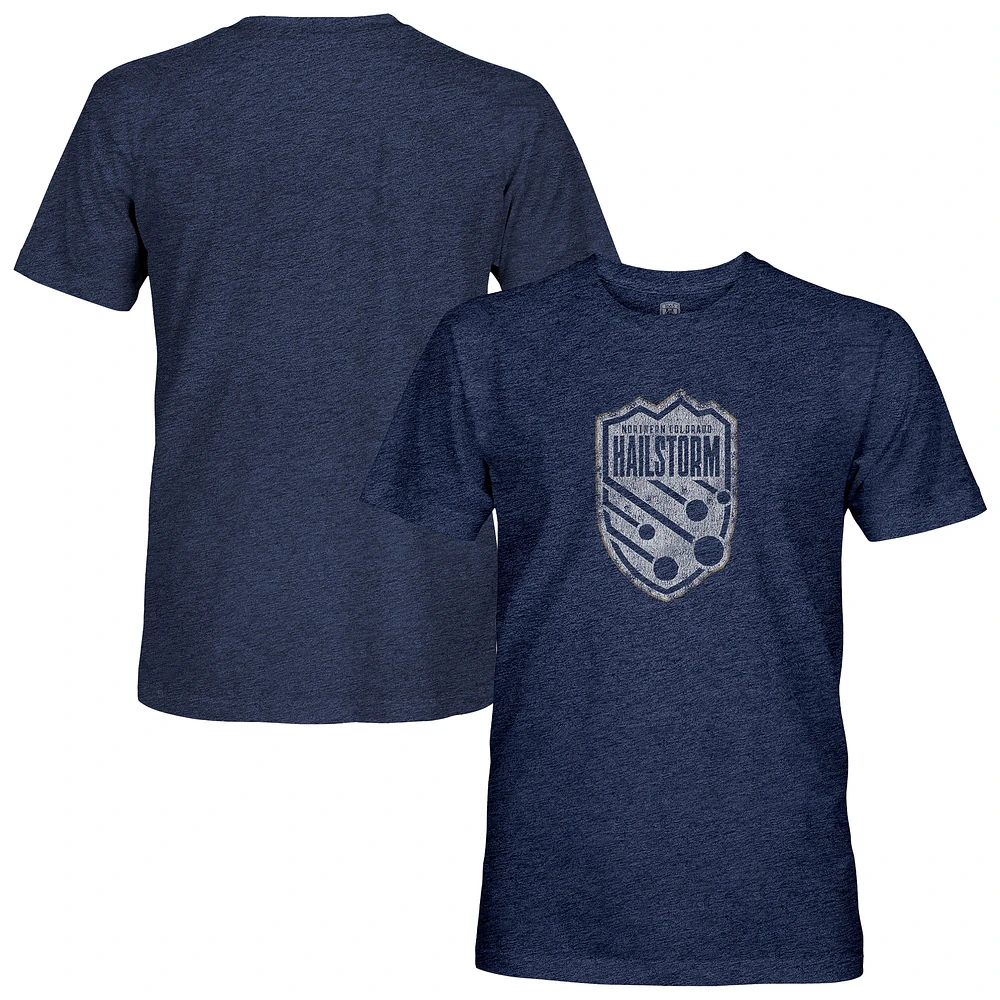 Men's 1863FC Navy Northern Colorado Hailstorm FC Color Badge Vintage Tri-Blend T-Shirt