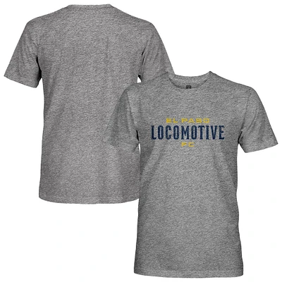 Men's 1863FC Heather Gray El Paso Locomotive FC Wordmark Vintage Tri-Blend T-Shirt