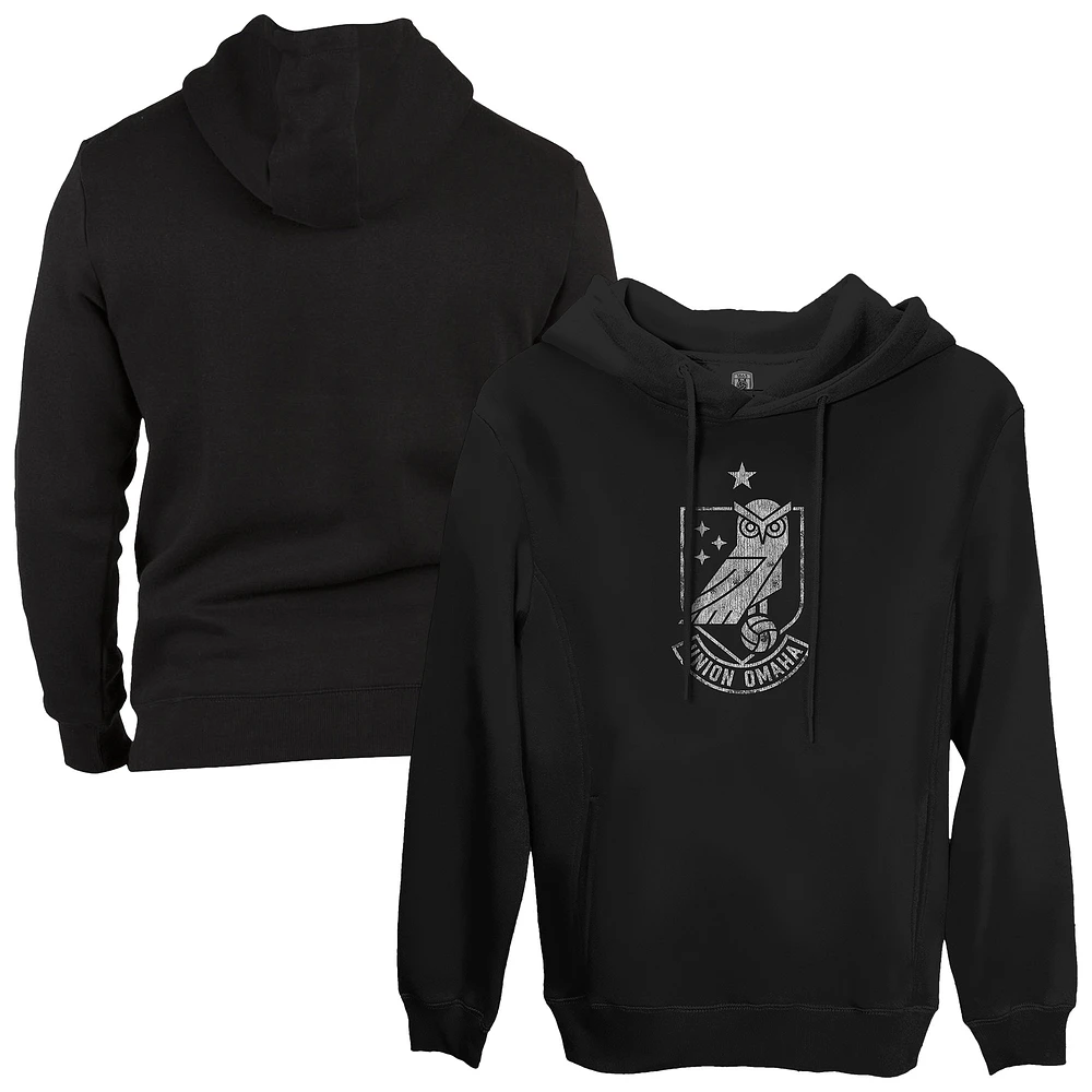 Men's 1863FC Black Union Omaha Mono Badge Fleece Pullover Hoodie