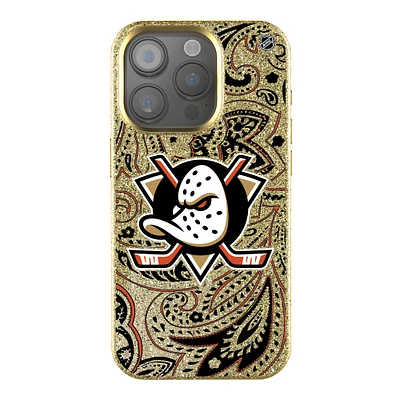 Keyscaper Gold Anaheim Ducks Paisley Bling iPhone Case