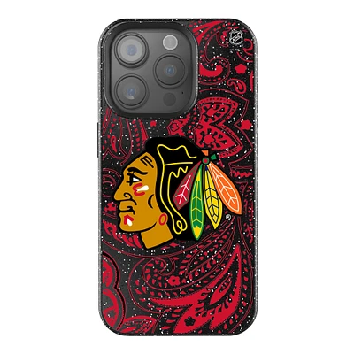 Keyscaper Black Chicago Blackhawks Paisley Bling iPhone Case