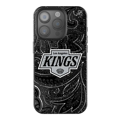 Keyscaper Black Los Angeles Kings Paisley Bling iPhone Case