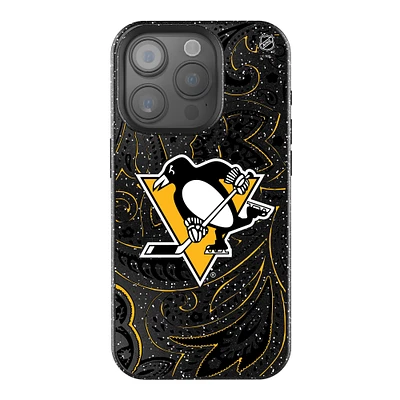 Keyscaper Black Pittsburgh Penguins Paisley Bling iPhone Case