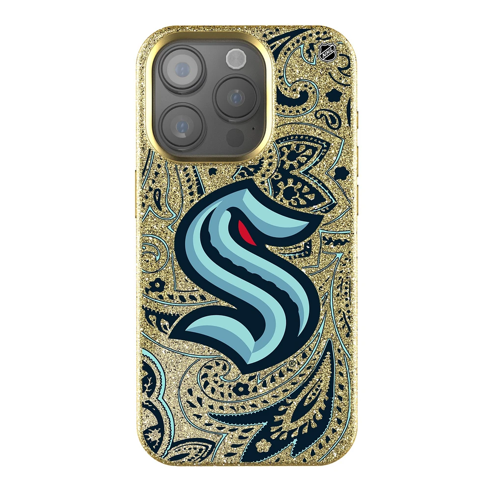 Keyscaper Gold Seattle Kraken Paisley Bling iPhone Case