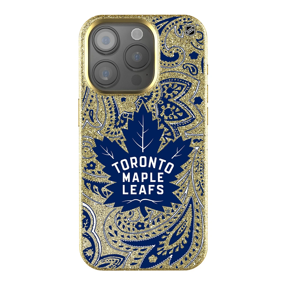 Keyscaper Gold Toronto Maple Leafs Paisley Bling iPhone Case