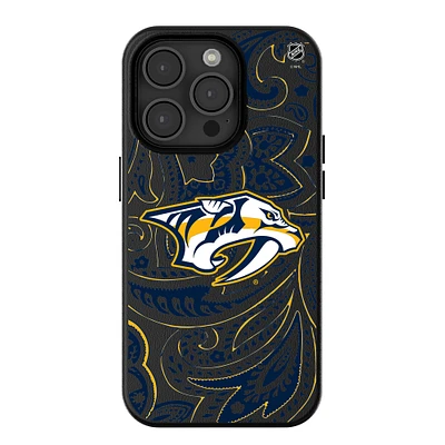 Keyscaper Black Nashville Predators Paisley iPhone Magnetic Bump Case