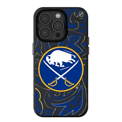 Keyscaper Black Buffalo Sabres Paisley iPhone Magnetic Bump Case