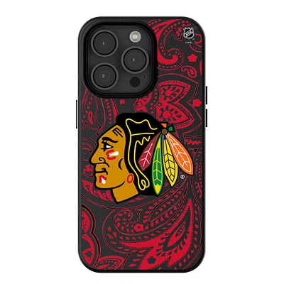 Keyscaper Black Chicago Blackhawks Paisley iPhone Magnetic Bump Case