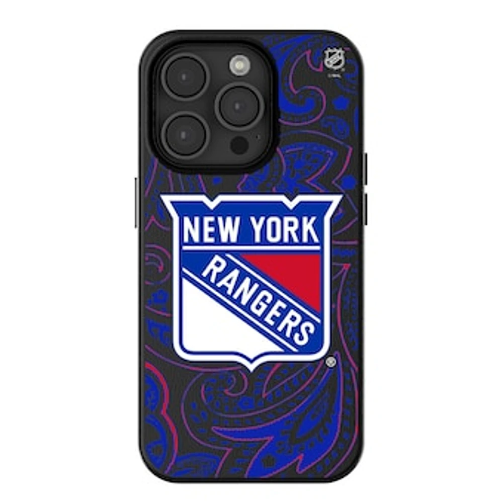 Keyscaper Black New York Rangers Paisley iPhone Magnetic Bump Case