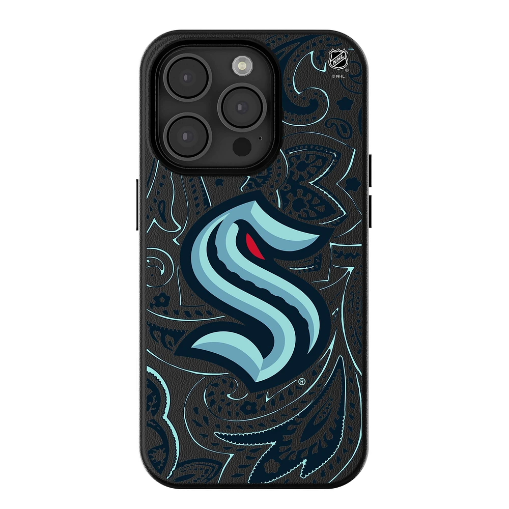 Keyscaper Black Seattle Kraken Paisley iPhone Magnetic Bump Case