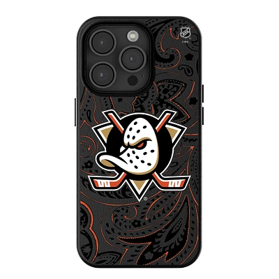 Keyscaper Black Anaheim Ducks Paisley iPhone Magnetic Bump Case