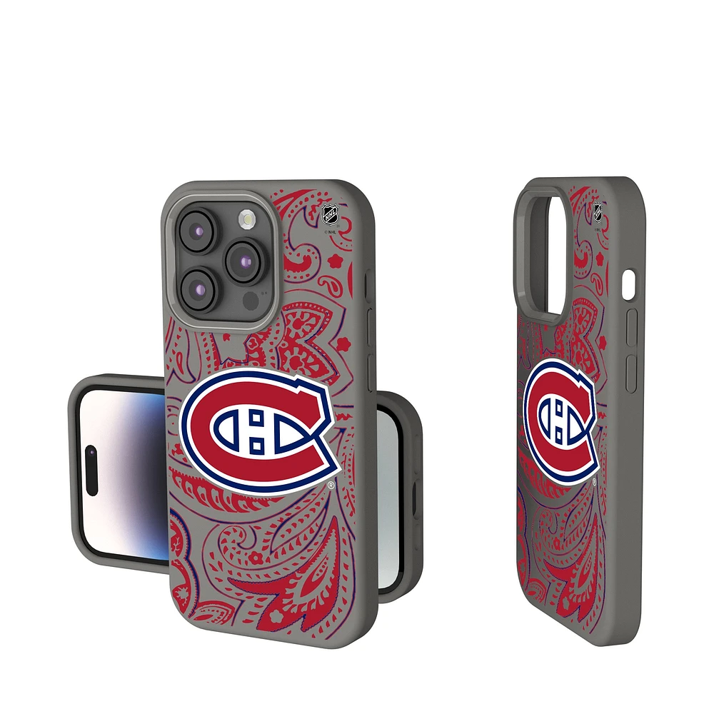 Keyscaper Gray Montreal Canadiens Paisley Soft Touch iPhone Case