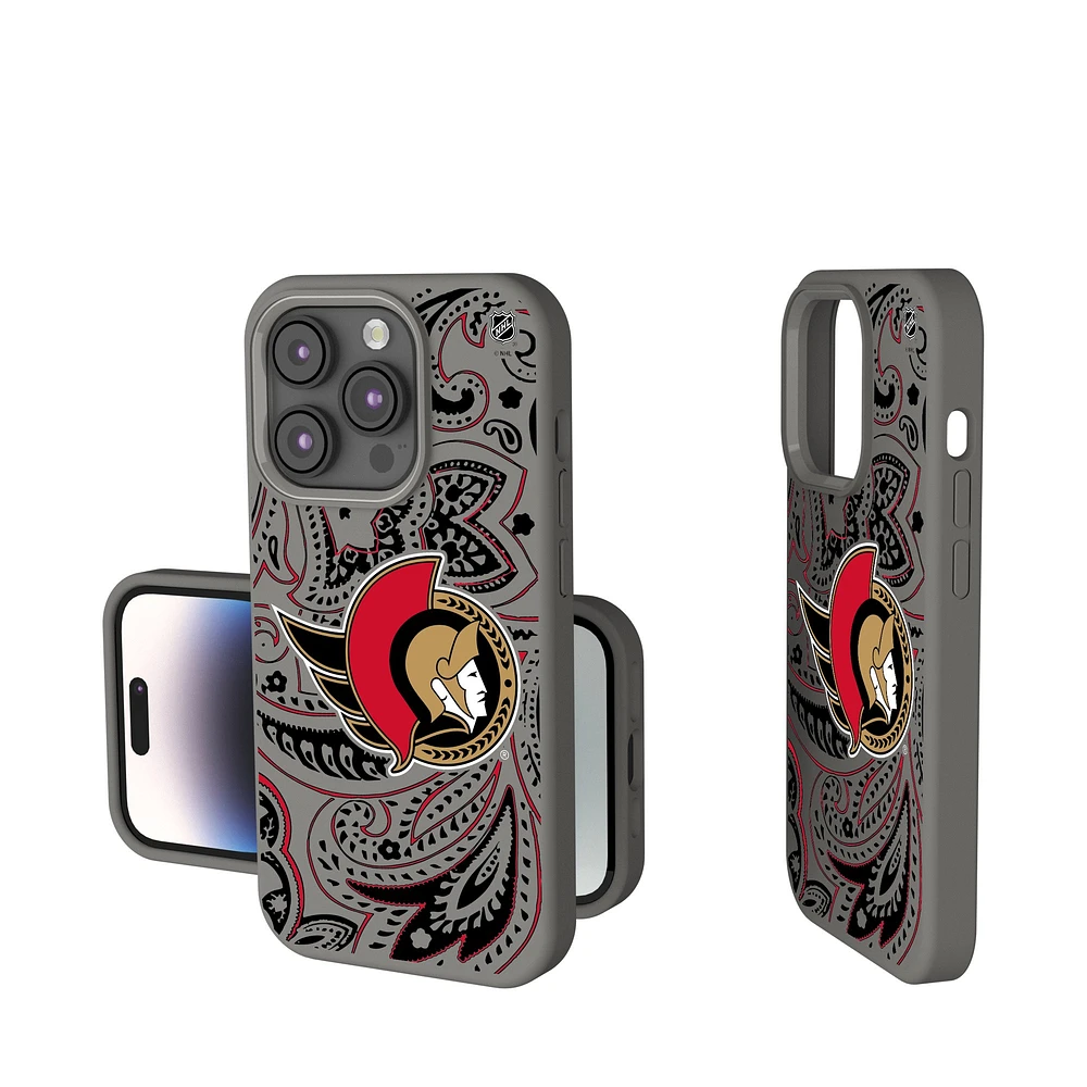 Keyscaper Gray Ottawa Senators Paisley Soft Touch iPhone Case