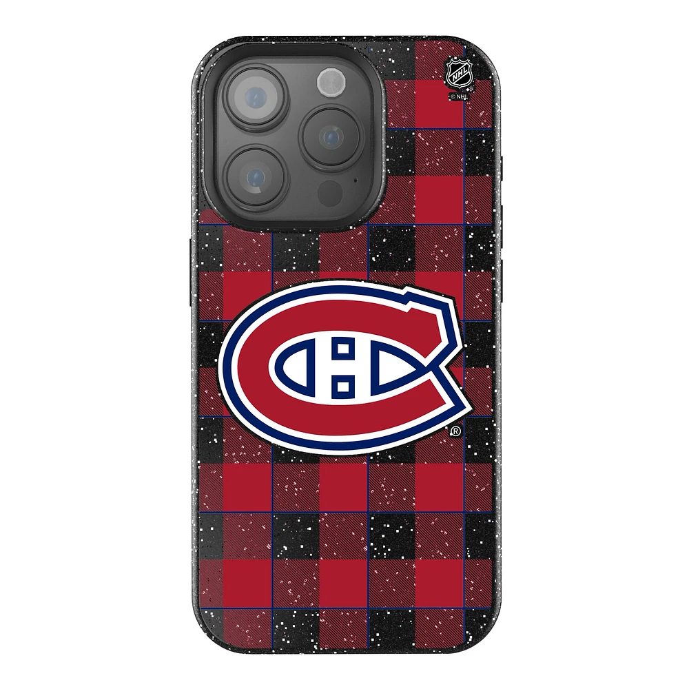 Keyscaper Montreal Canadiens Plaid Bling iPhone Case