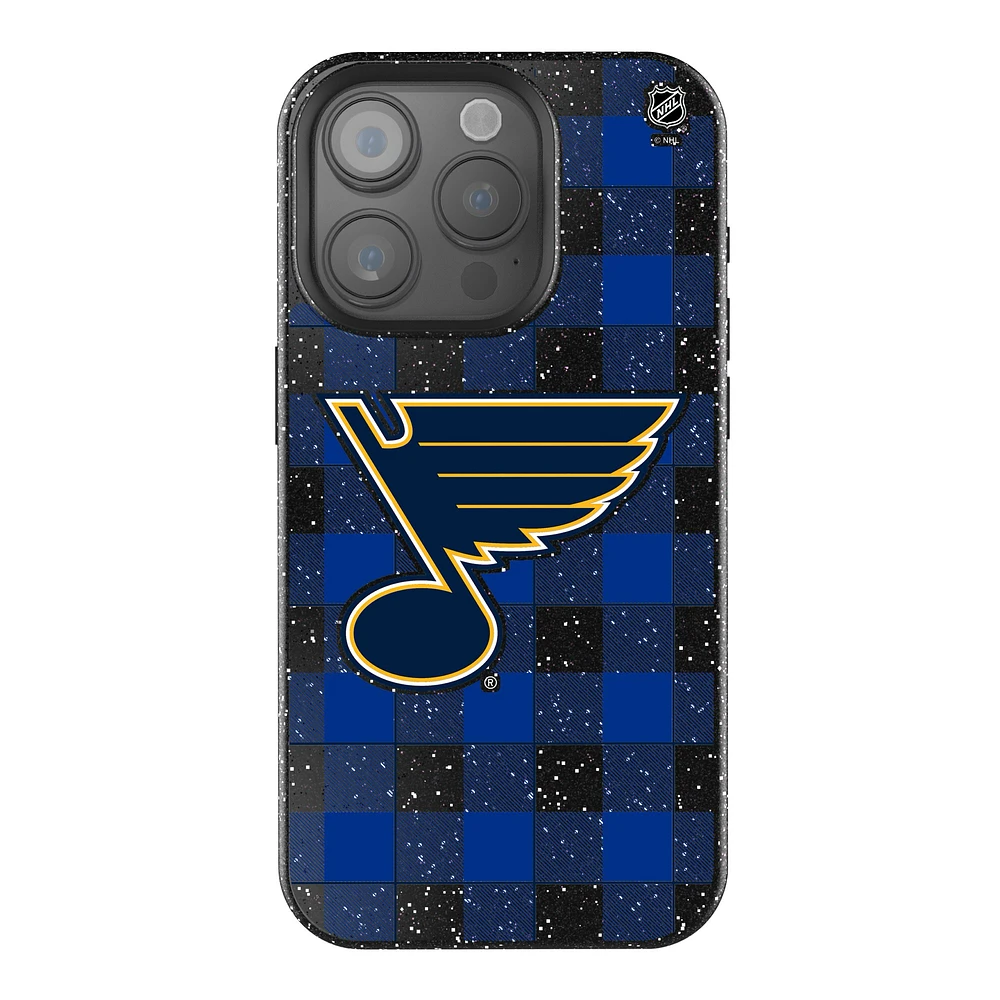 Keyscaper St. Louis Blues Plaid Bling iPhone Case
