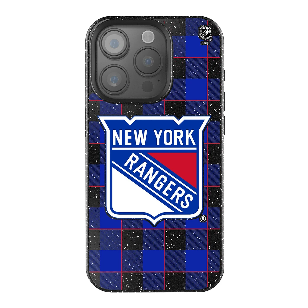 Keyscaper New York Rangers Plaid Bling iPhone Case
