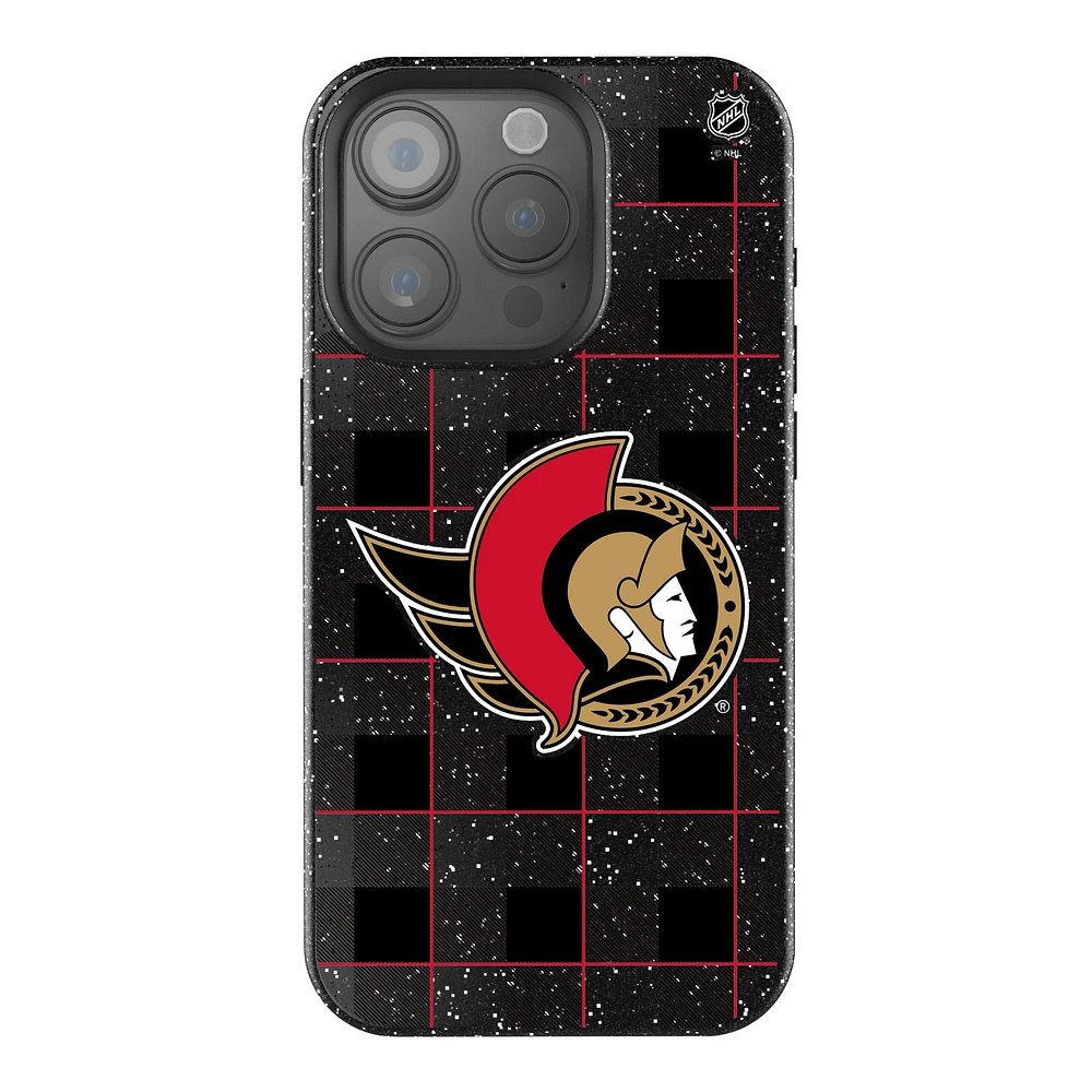 Keyscaper Ottawa Senators Plaid Bling iPhone Case