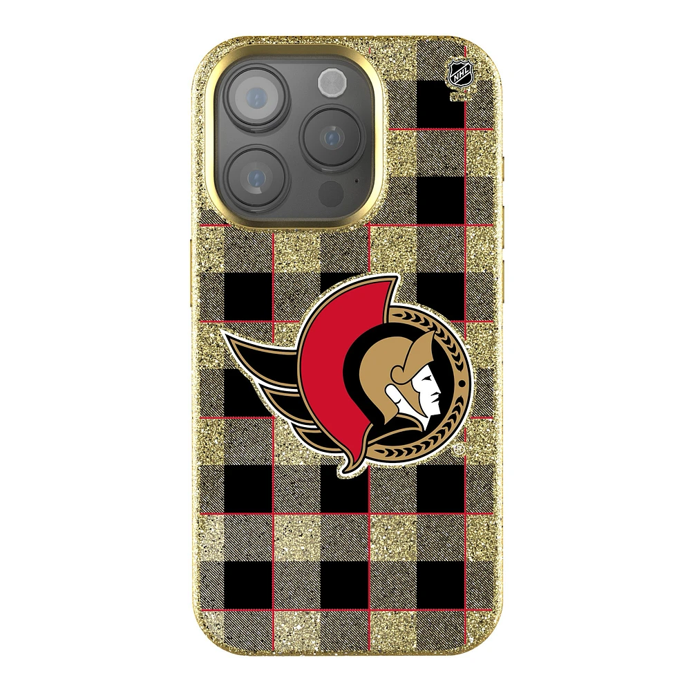 Keyscaper Ottawa Senators Plaid Bling iPhone Case