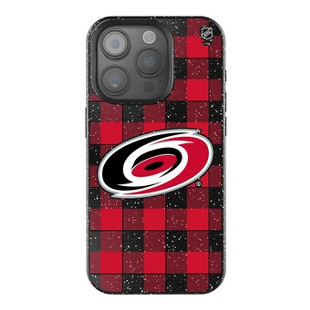 Keyscaper Carolina Hurricanes Plaid Bling iPhone Case