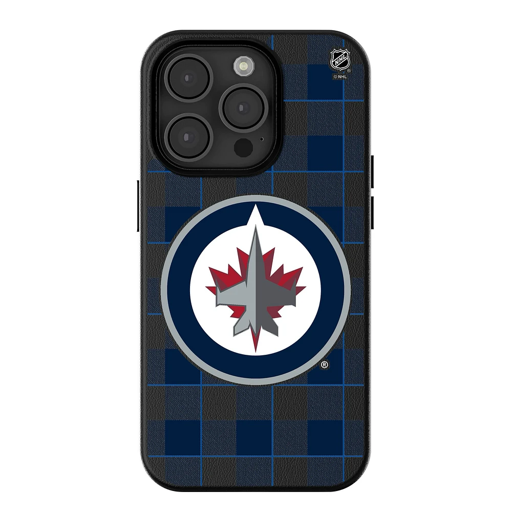 Keyscaper Winnipeg Jets Plaid iPhone Magnetic Bump Case