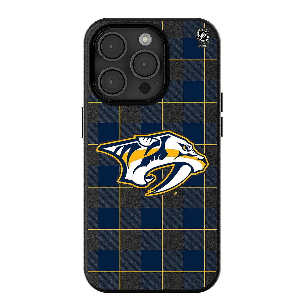 Keyscaper Nashville Predators Plaid iPhone Magnetic Bump Case