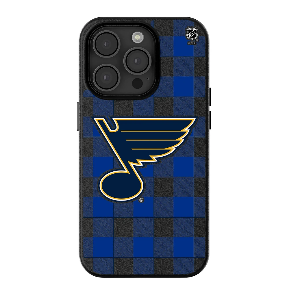 Keyscaper St. Louis Blues Plaid iPhone Magnetic Bump Case
