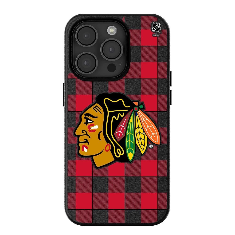 Keyscaper Chicago Blackhawks Plaid iPhone Magnetic Bump Case