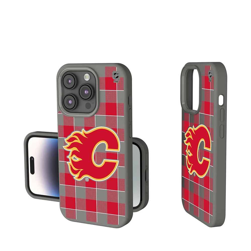 Keyscaper Calgary Flames Plaid Soft Touch iPhone Case