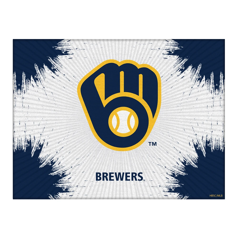 Milwaukee Brewers 24" x 32" Splash Canvas Wall Art